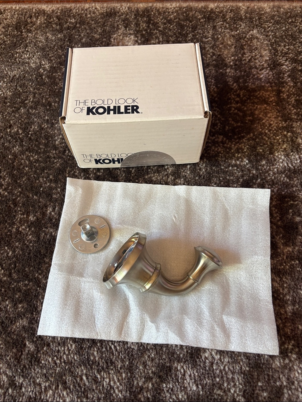 Kohler Brushed Nickel Robe Hook - Satin Nickel Finish